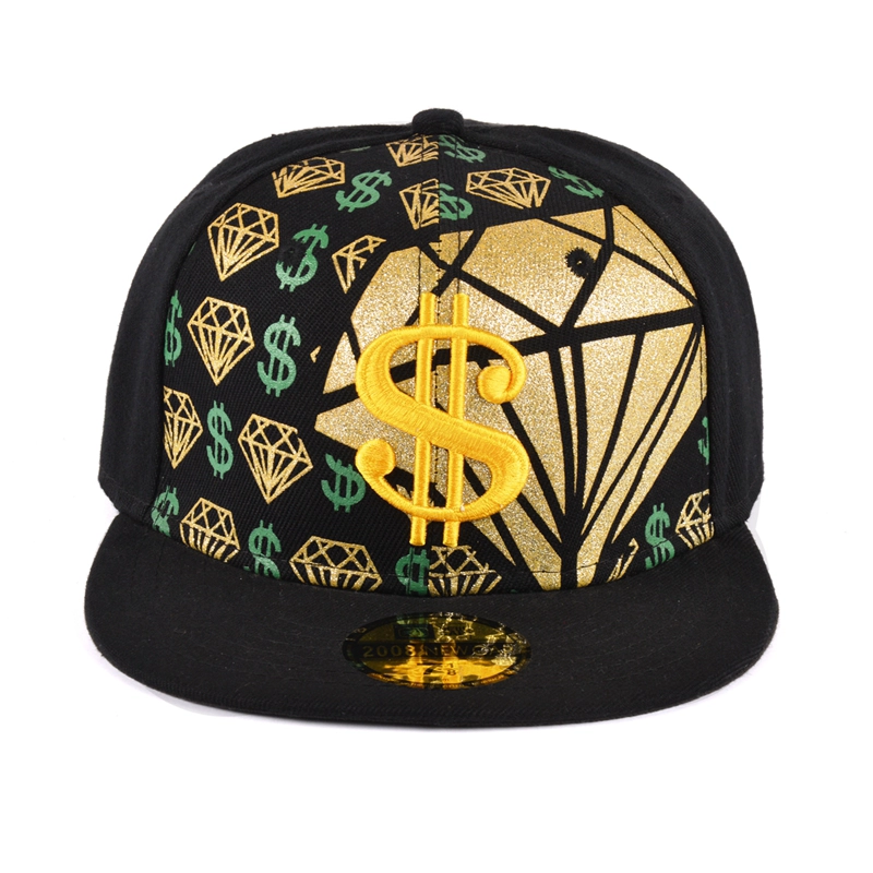 chapéu encaixado do snapback do bordado 3d