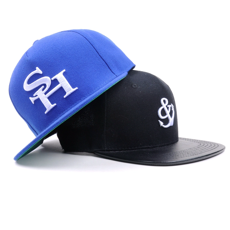 حافة مسطحة التطريز 6 لوحة snapback / قبعة بيسبول