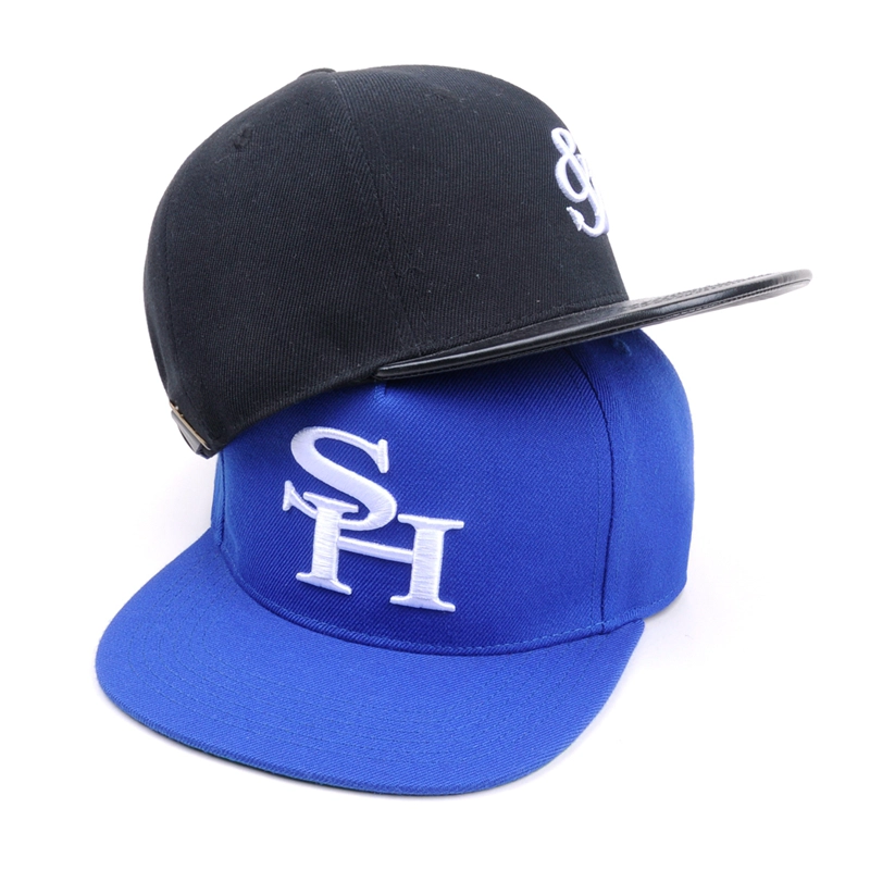 حافة مسطحة التطريز 6 لوحة snapback / قبعة بيسبول