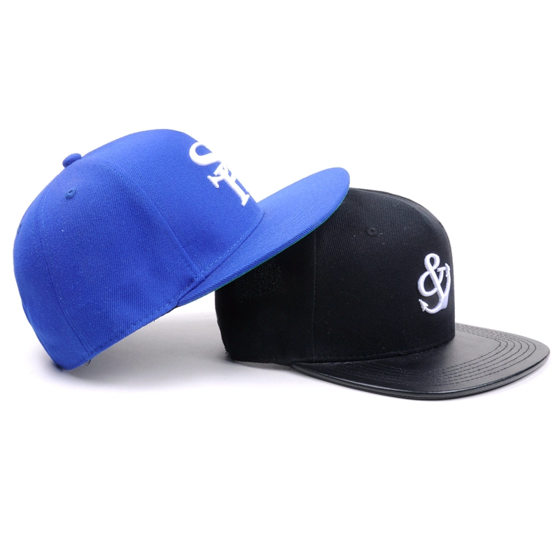 حافة مسطحة التطريز 6 لوحة snapback / قبعة بيسبول