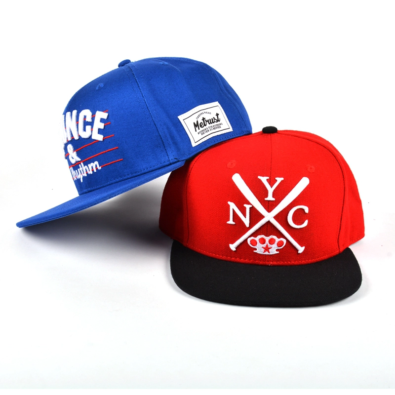 cappello snapback tesa piatta, cina personalizzata con chiusura a scatto