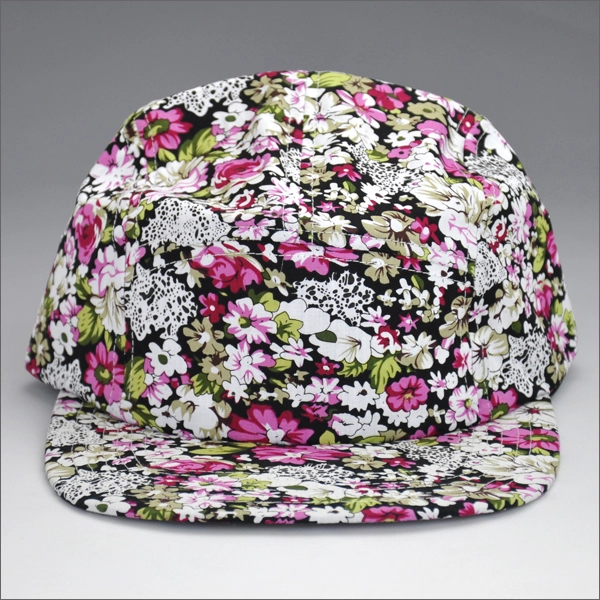 Китай floral fabric blank 5 panel snapback caps производителя