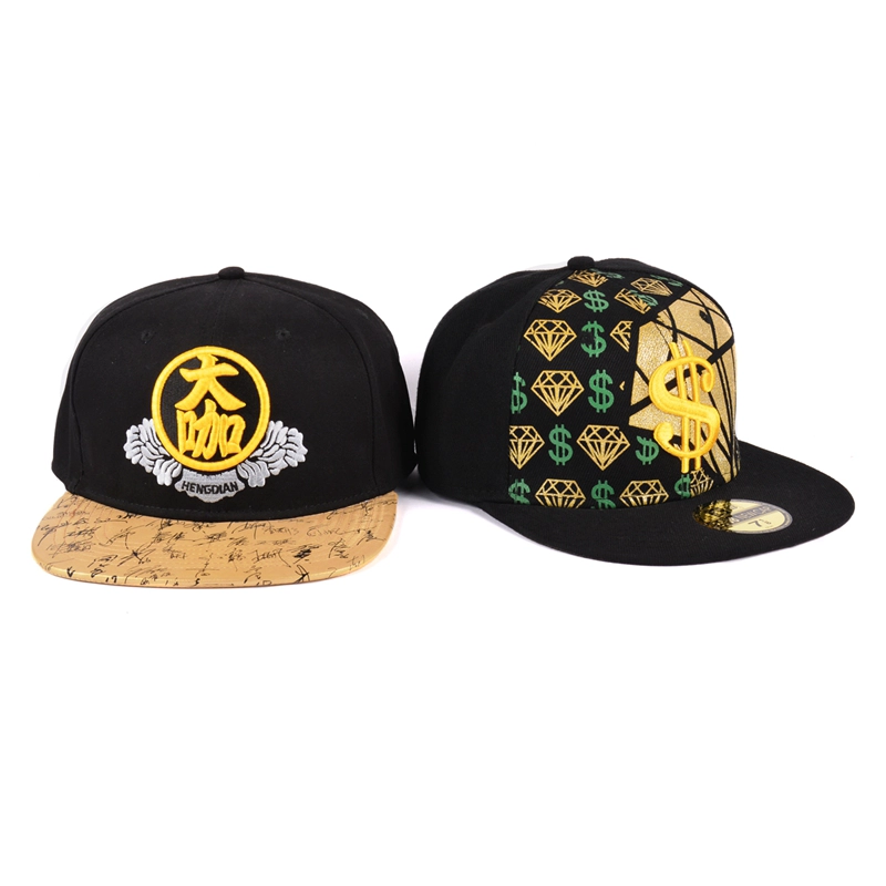 Cappellino snapback con ricamo hip hop 3d