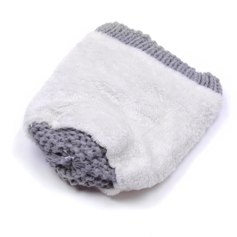 Strickmützen Pom Wintermützen mit Gesichtsmaske