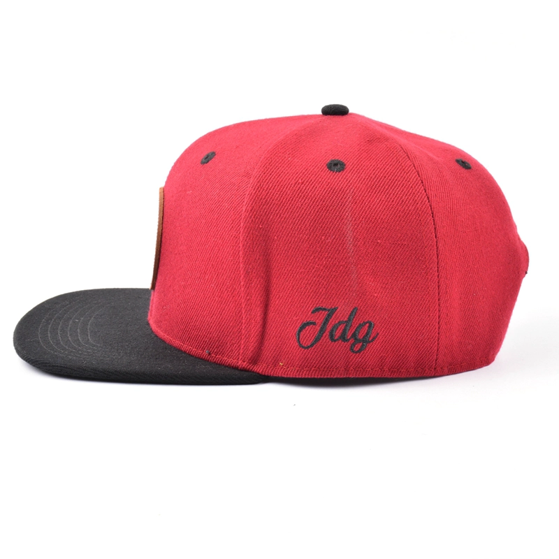 leather patch 6 panels snapback cap