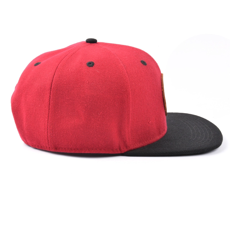 leather patch 6 panels snapback cap
