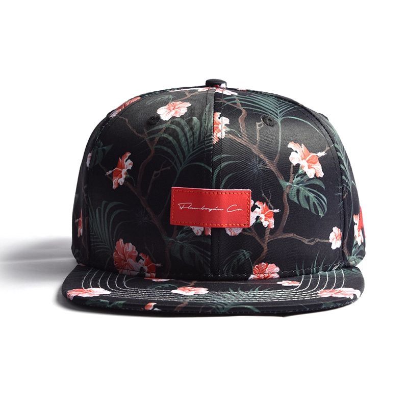 cappellini snapback in pelle con stampa patch personalizzata