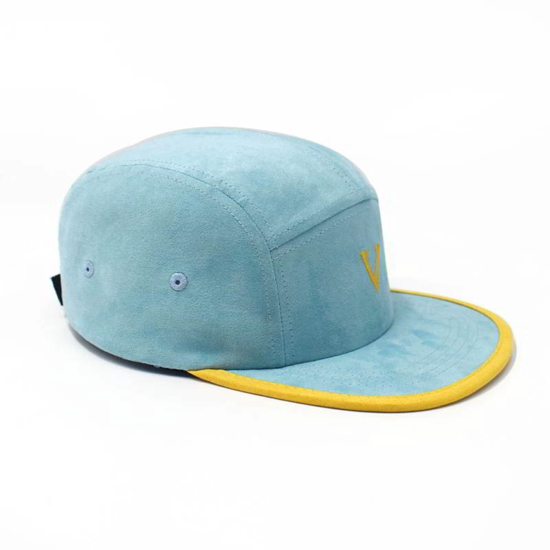 cappelli a tesa piatta con cappellini snapback a 5 pannelli in camoscio ricamato lettere