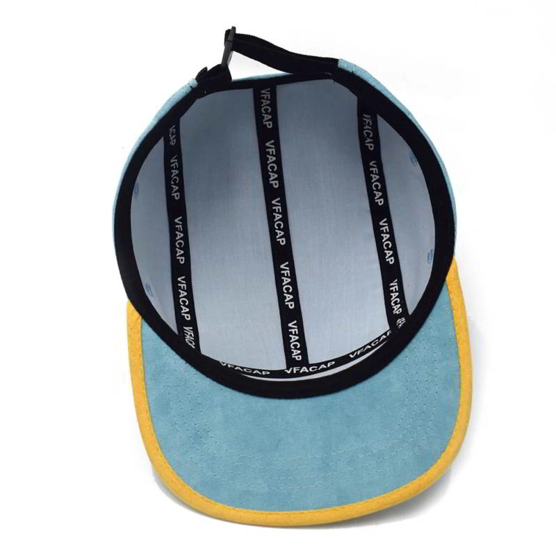 cappelli a tesa piatta con cappellini snapback a 5 pannelli in camoscio ricamato lettere
