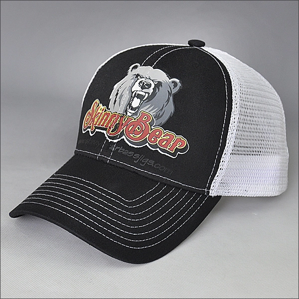 mesh curved bill trucker hat snapback cap
