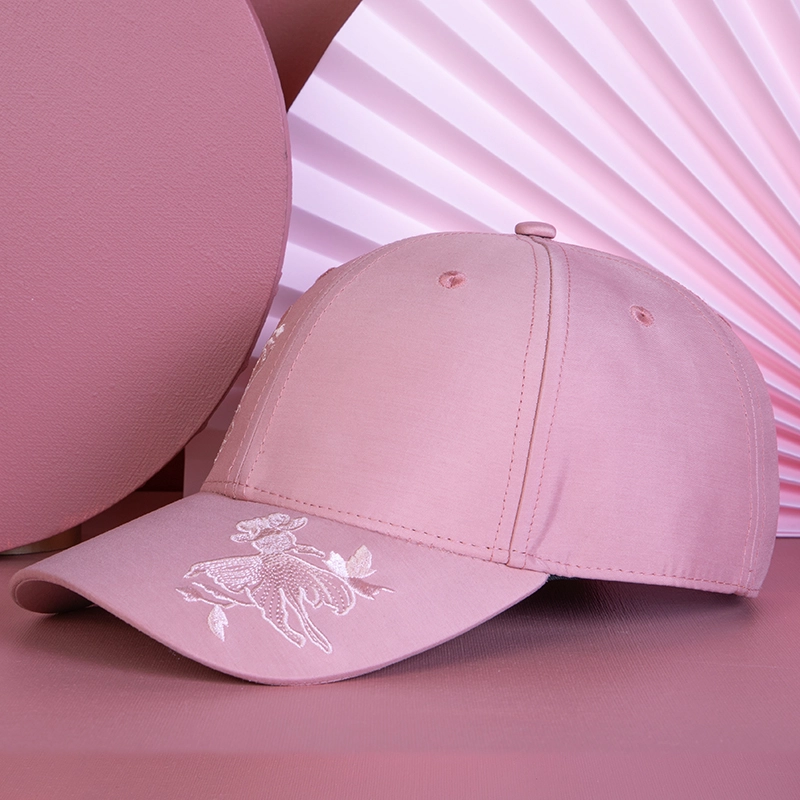 rosa esportes bordado bonés de beisebol design logotipo personalizado
