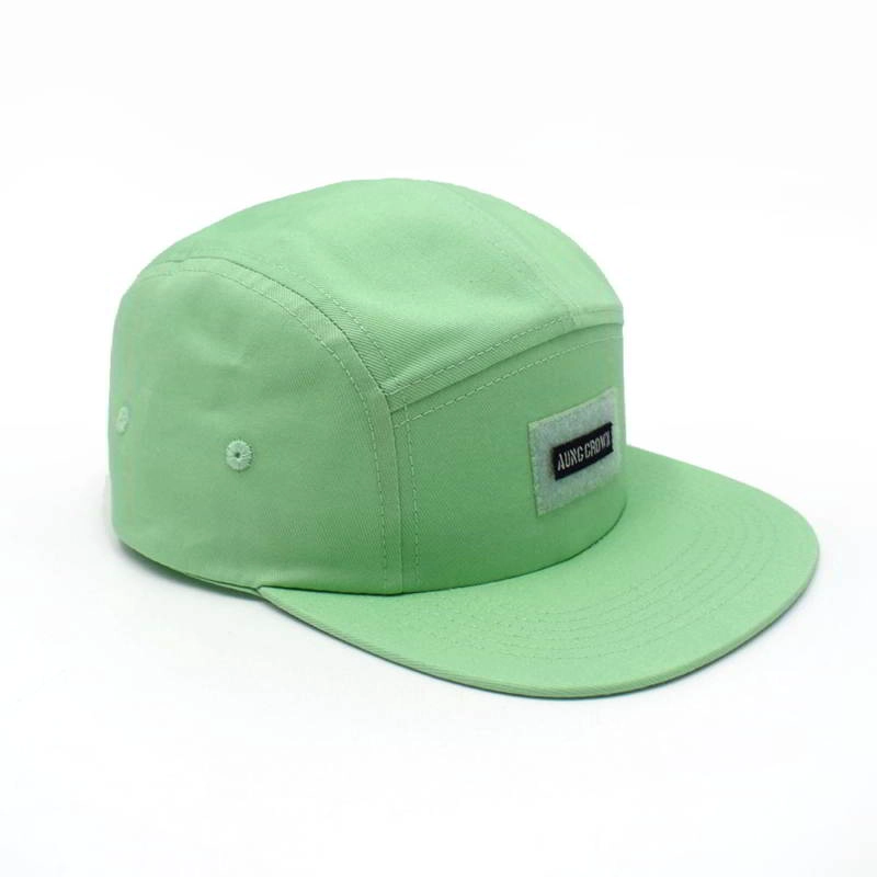 eenvoudig aungcrown ontwerp logo groen 5 panelen caps snapback hoeden