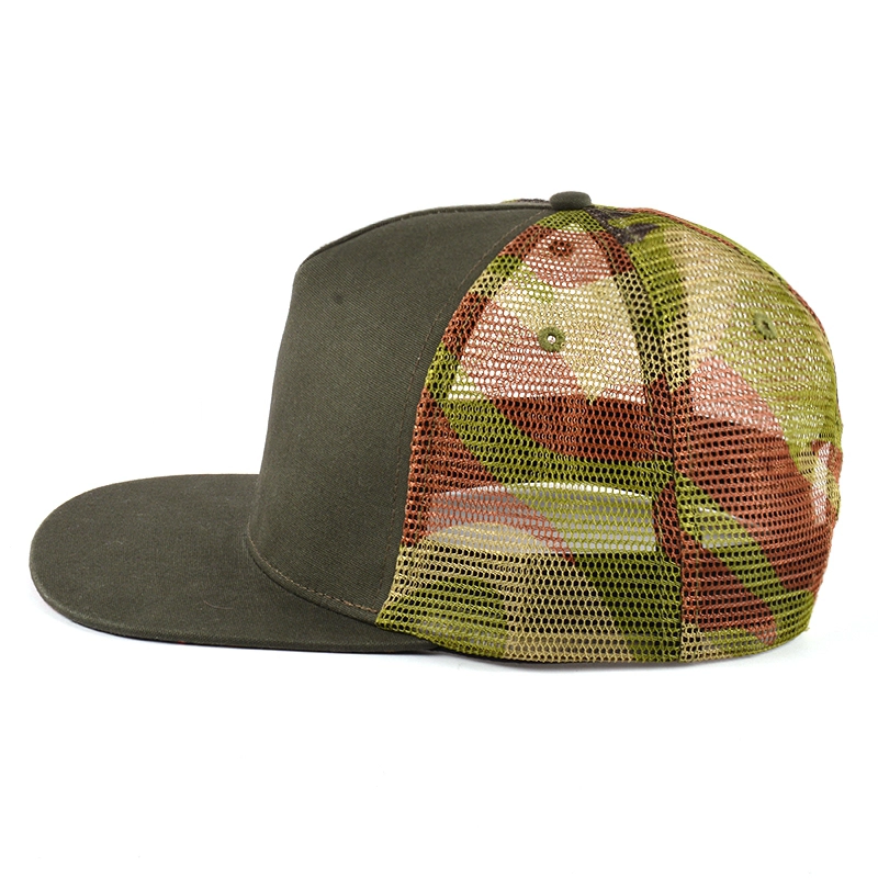 bonés de beisebol em branco simples camo malha bonés personalizados