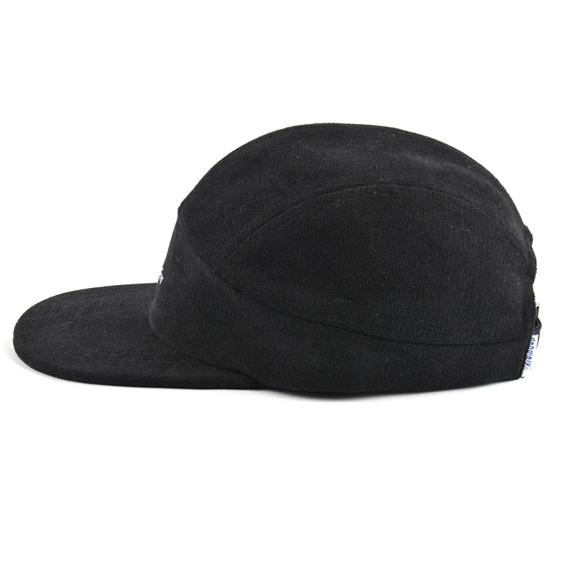 plain embroidery 5 panels embroidery caps custom
