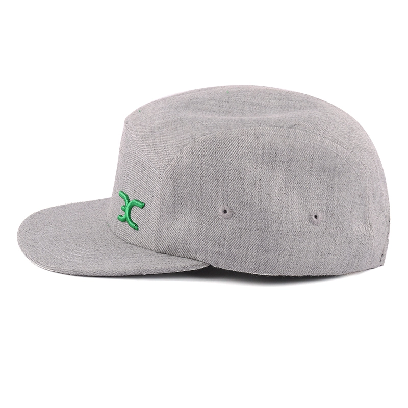 broderie unie gris 5 panneaux casquettes en gros