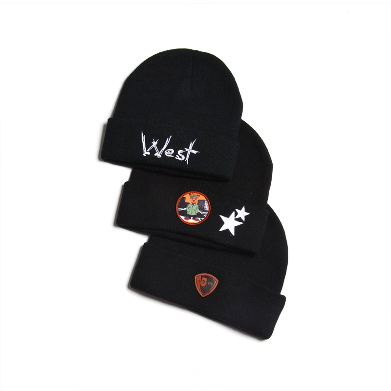κενό λογότυπο κεντήματος μαύρο ακρυλικό beanies