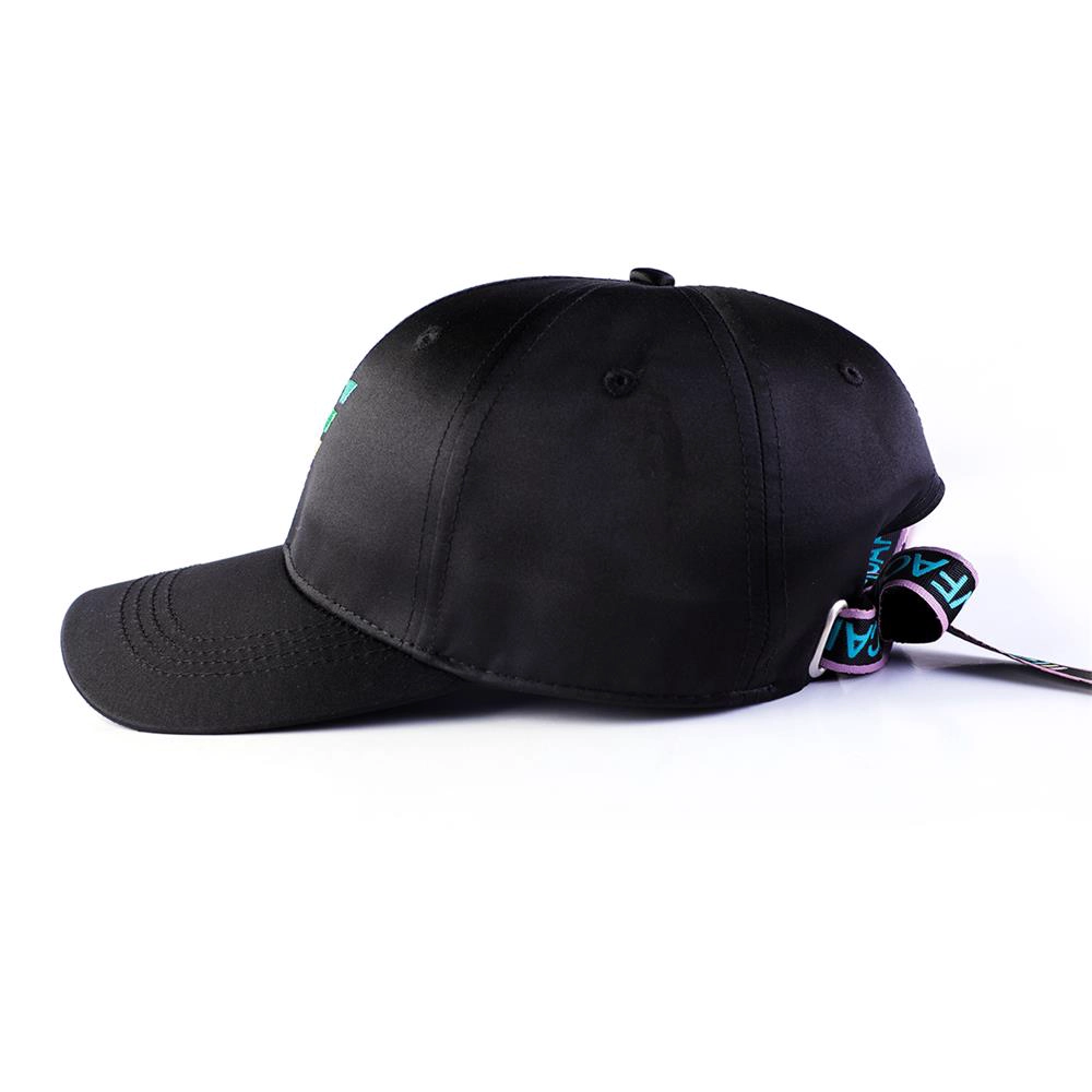 gorras de béisbol deportivas con logo negro bordado liso