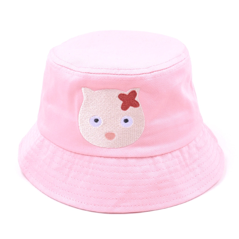bordado liso rosa cubo bebé sombreros personalizados