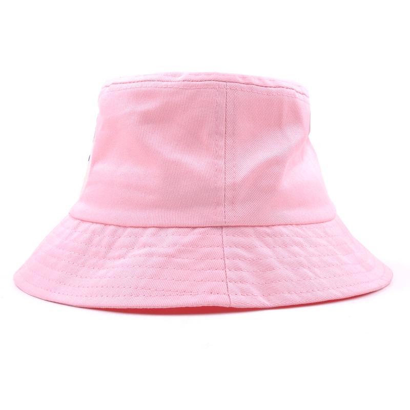 bordado liso rosa cubo bebé sombreros personalizados
