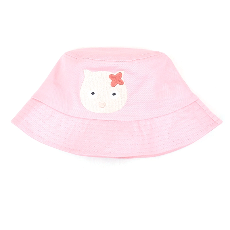 bordado liso rosa cubo bebé sombreros personalizados