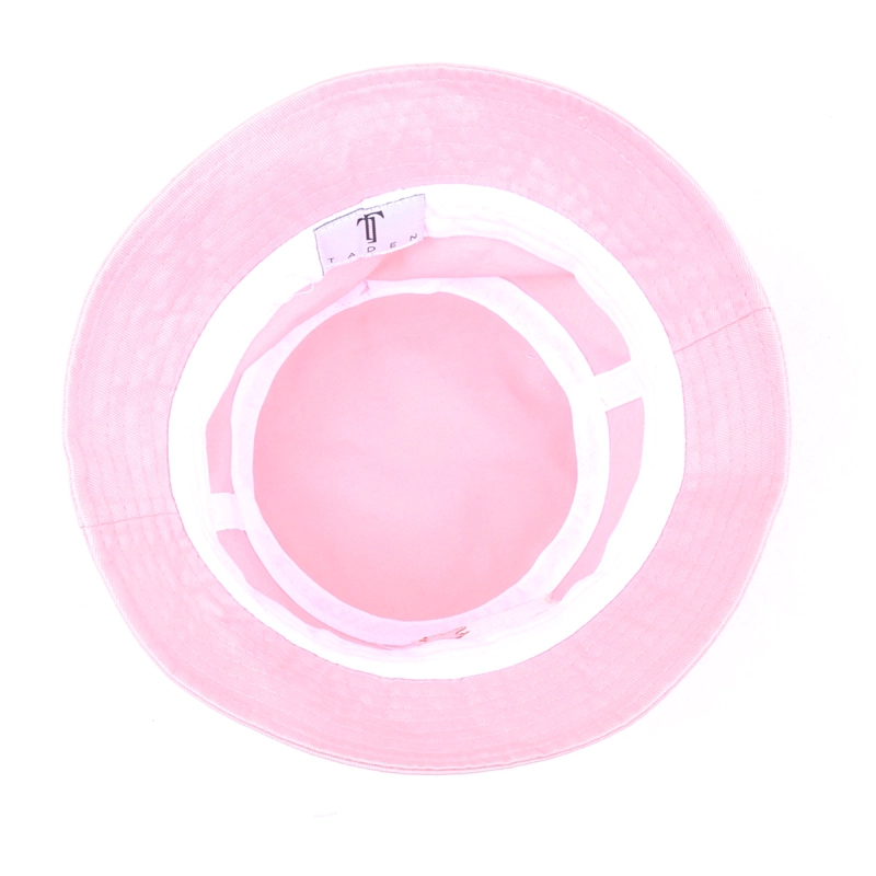 bordado liso rosa cubo bebé sombreros personalizados