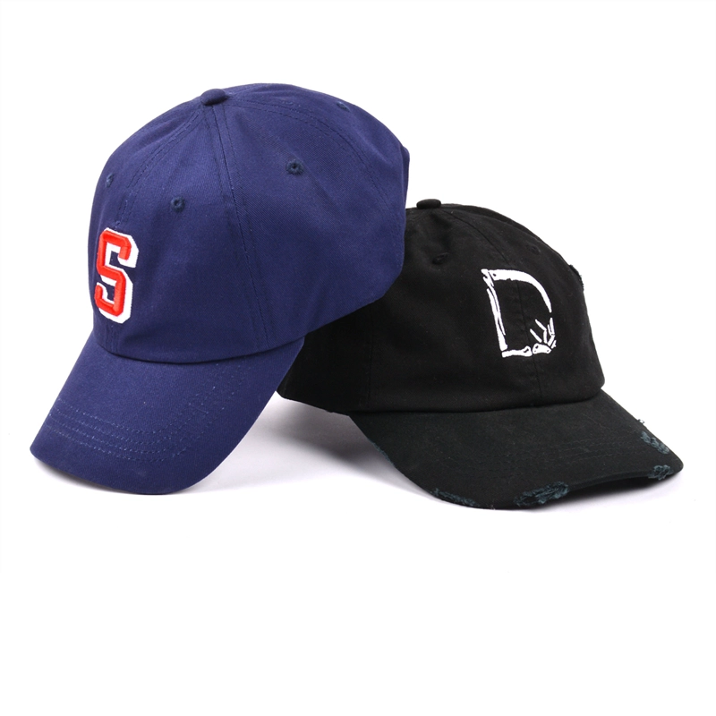 plain letters logo dad hat, China hat factory