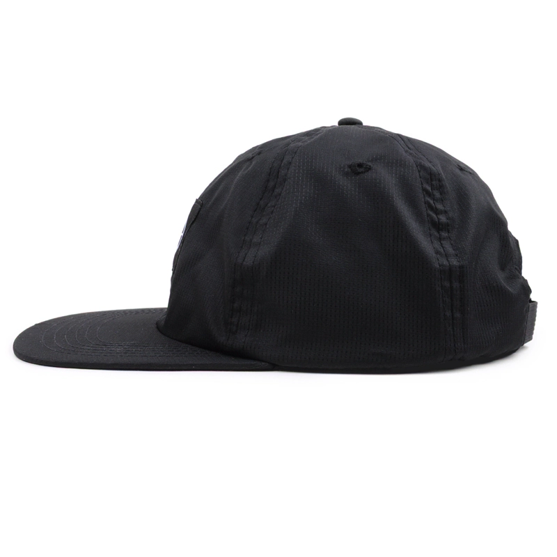شعار عادي أسود غير منظم قبعة snapback