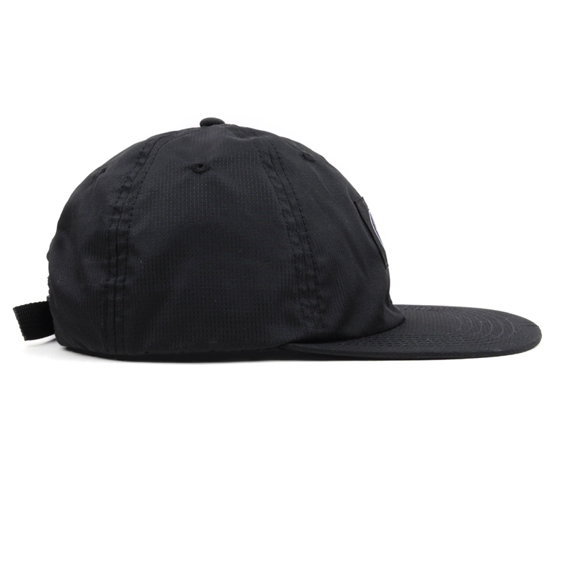 شعار عادي أسود غير منظم قبعة snapback