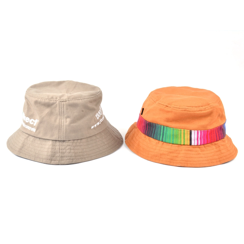 plain logo embroidery bucket hat design supplier