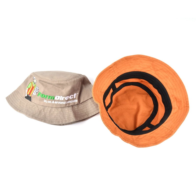 plain logo embroidery bucket hat design supplier