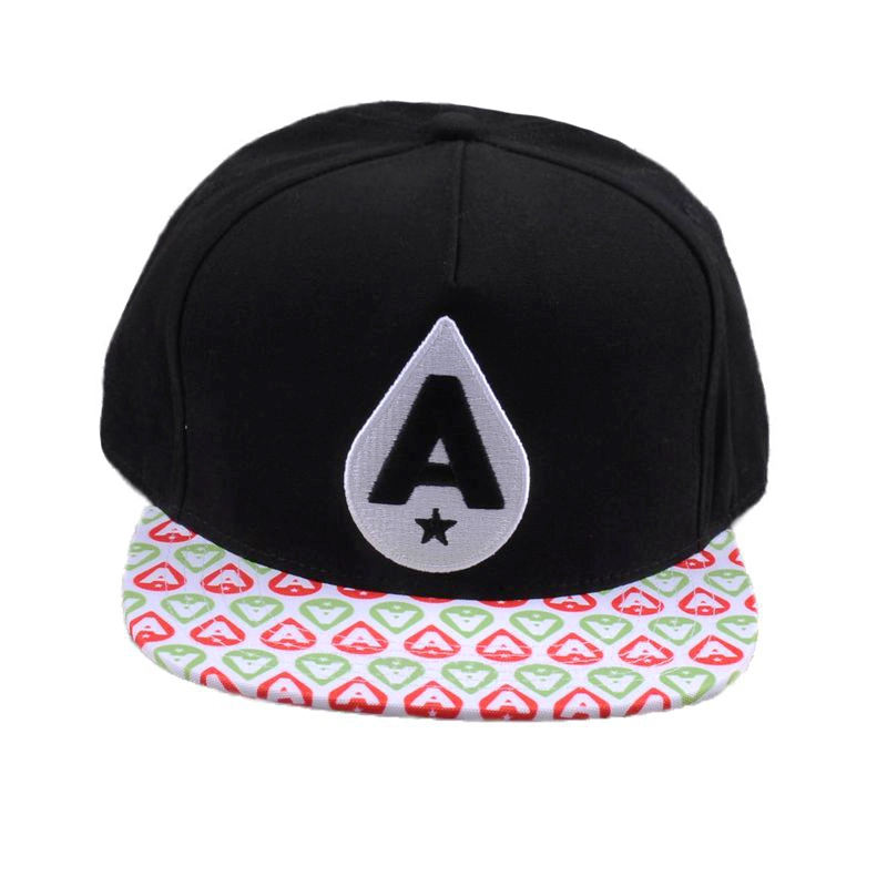 la porcellana all'ingrosso normale del cappuccio di snapback, le progettazioni 3d del ricamo per i cappelli