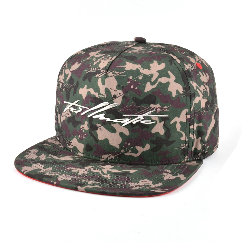 Κίνα τυπωμένο καμβά μέταλλο patch snapback σχεδιασμό καπέλα κατασκευαστής