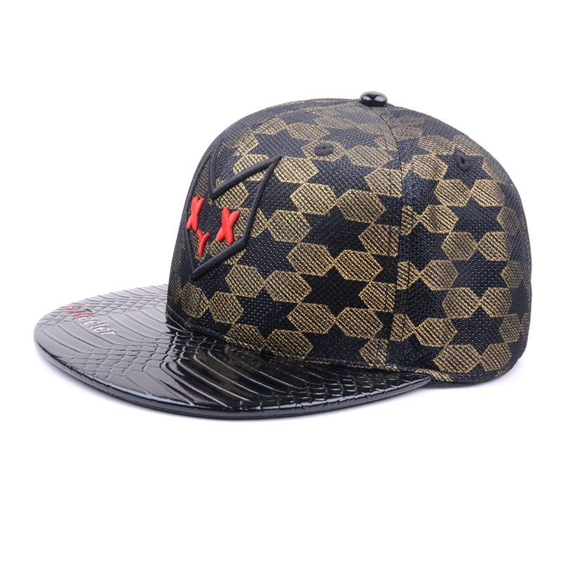 feutre broderie cuir plat bord snapback casquettes fournisseur chine