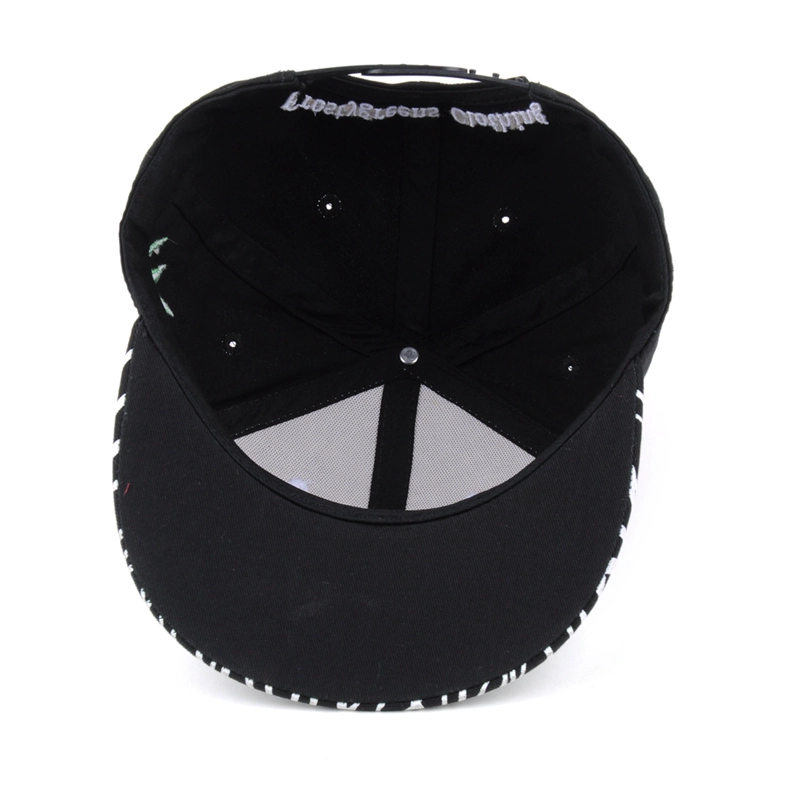 Puff bordado logo ala plana gorras snapback