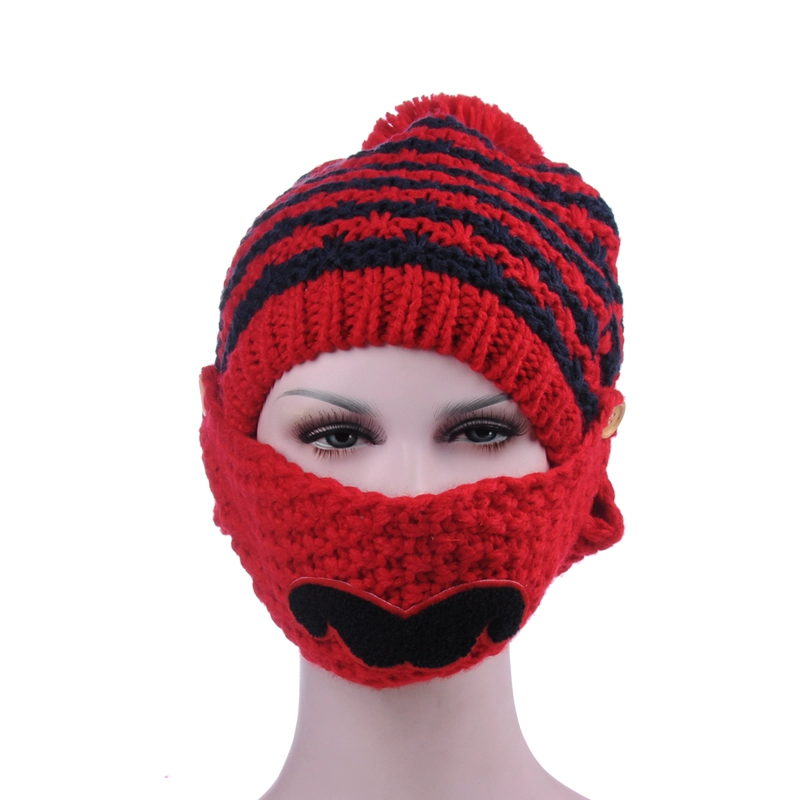 Bonnets chauds à pompons avec masque sur mesure