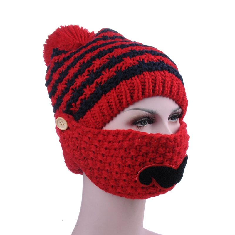 Bonnets chauds à pompons avec masque sur mesure