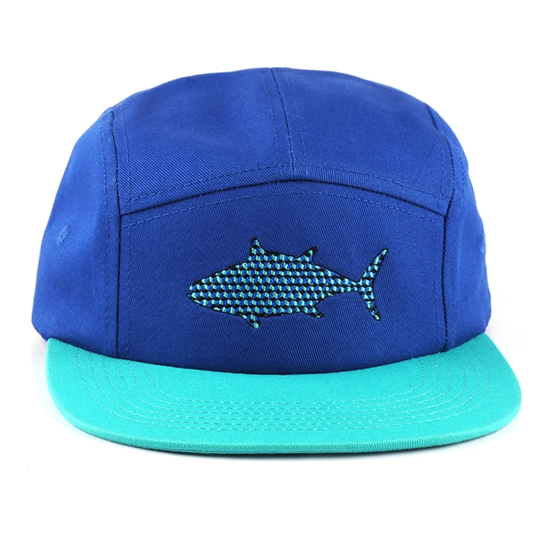 deux tons broderie 5 panneaux casquettes logo en gros
