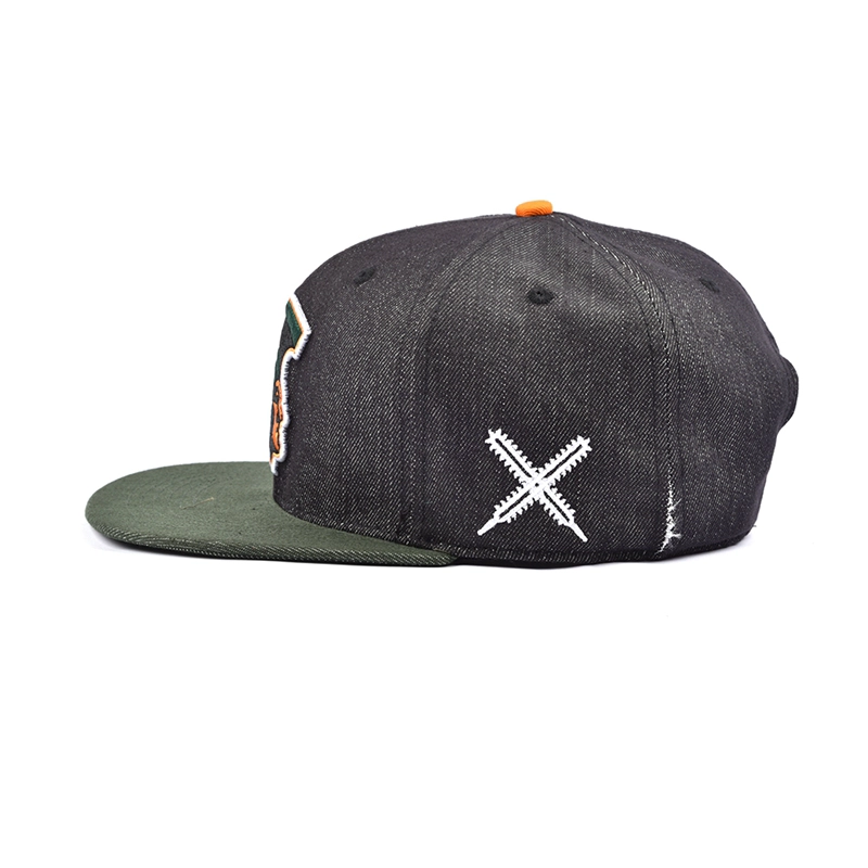 dos tonos de ala plana snapbacks sombreros bordado logotipo personalizado