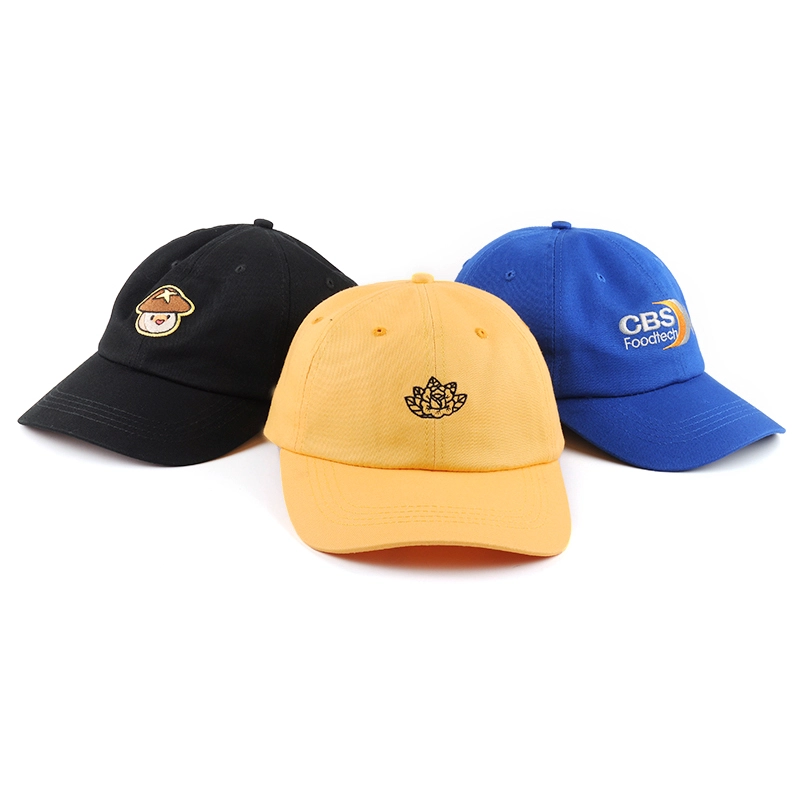 bordado no estructurado logo gorra de béisbol papá sombrero diseño logo