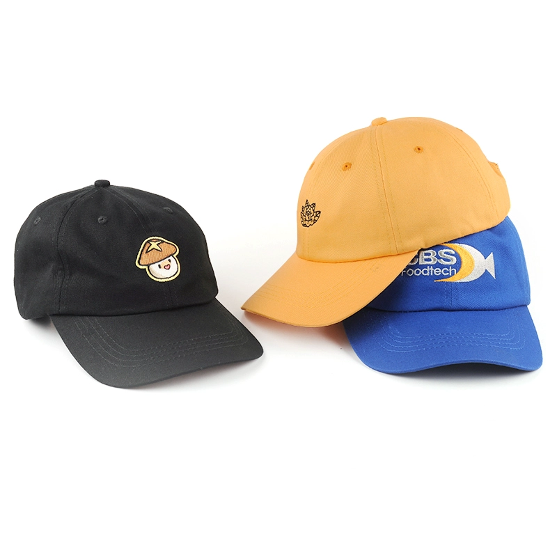 bordado no estructurado logo gorra de béisbol papá sombrero diseño logo
