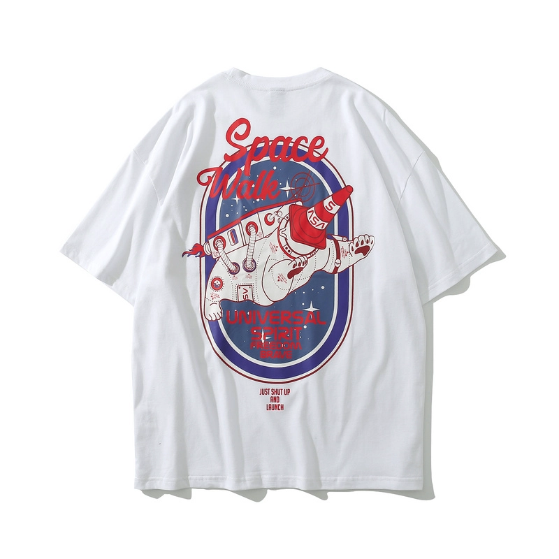 women’s astronaut cotton loose street short sleeve t shirt