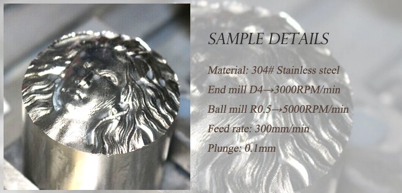 CNC for steel engraving sample