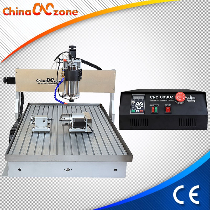 ChinaCNCzone 新しい 6090 cnc ルータ4軸更新水シンククールなシステムと dsp mach3 usb cnc コントローラの選択、価格競争力。