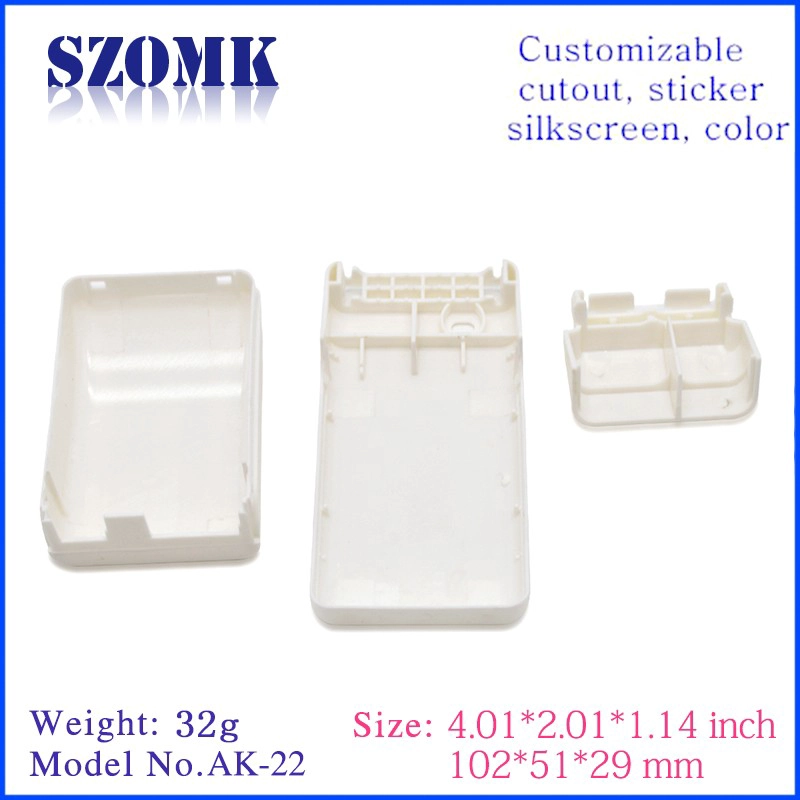 102x51x29mm Plastic ABS LED gabinete de SZOMK para fonte de alimentação / AK-22
