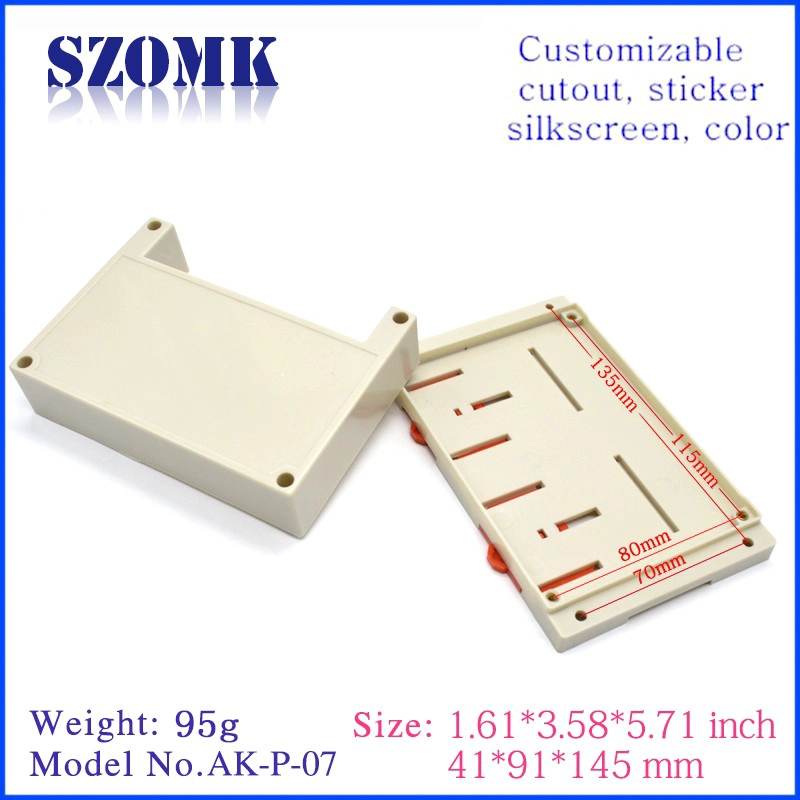 118x78x24mm Hot selling ABS Plastic Din Rail Enclosure from SZOMK/AK-P-07