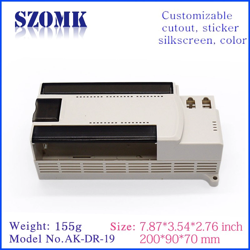 120*80*60mm electronical junction din rail enclosure AK-DR-19