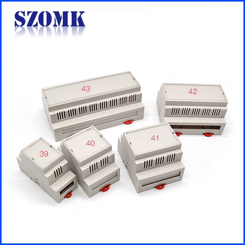 158*87*60mm Din Rail LCD Enclosure SZOMK Plastic Device Housing For Electronics Box/AK-DR-43
