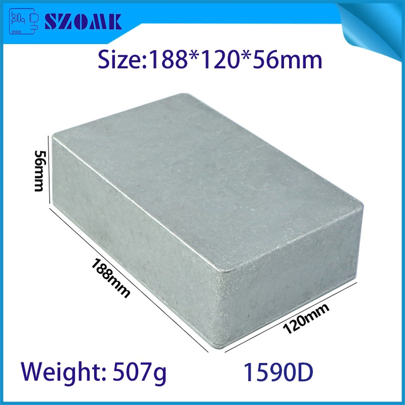 1590D 188 * 120 * 56 millimetri in alluminio Metal Stomp Box Case Custodia per chitarra per chitarra