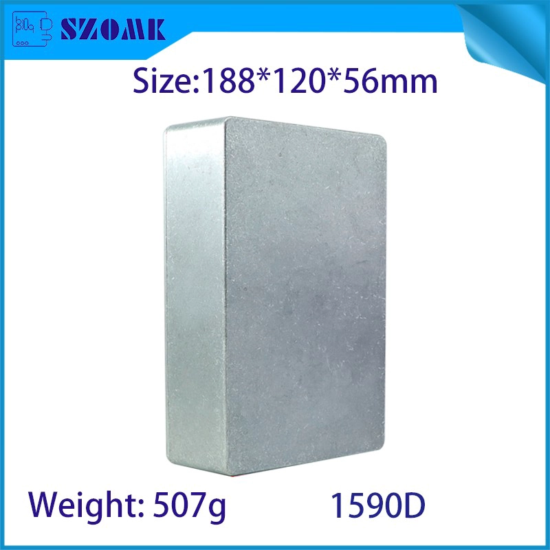 1590D 188 * 120 * 56 millimetri in alluminio Metal Stomp Box Case Custodia per chitarra per chitarra
