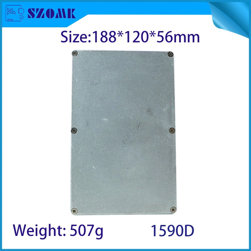 1590D 188 * 120 * 56 millimetri in alluminio Metal Stomp Box Case Custodia per chitarra per chitarra